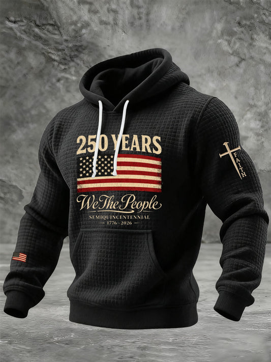 Men's Casual Printed Hooded Sweatshirt