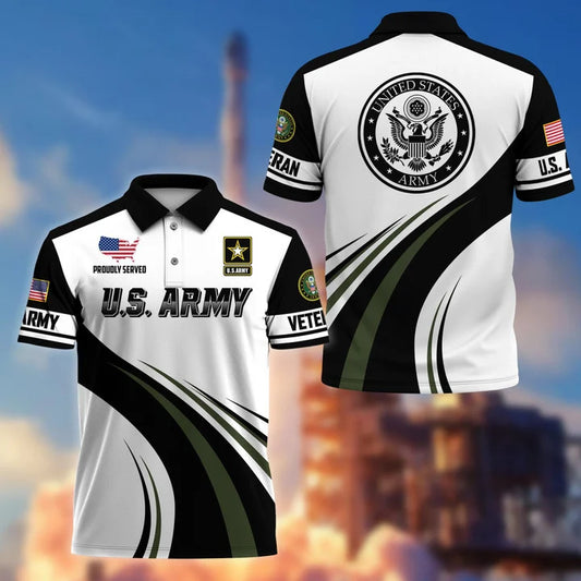 Premium US Veterans Polo Shirt CPHN030311, Gifts For US Veterans, Gifts On Father's Day, Veterans Day.