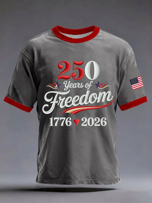 Men's 250th Anniversary of the United States Print Short Sleeve T-shirt