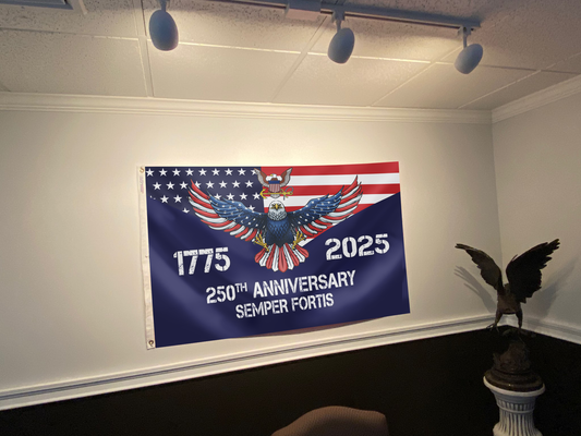 Patriotic U.S. Navy 250 Years Flag – Semper Fortis Eagle Edition