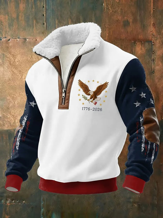 Men's Sweatshirt With A Print Commemorating The 250th Anniversary Of The United States
